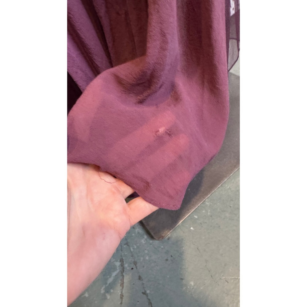 Victorias Secret | Vintage Y2K 2003 Plum Purple Silk Halter Maxi Chemise - Picture 12 of 13
